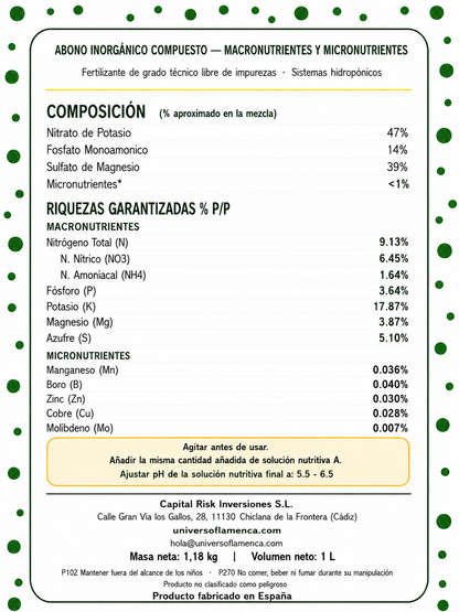 Pack Solucion Nutritiva Hoja Liquido 1 Litro